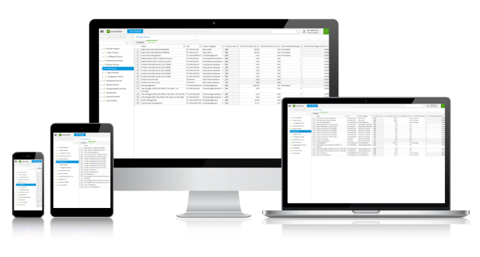 screenshot of servicePath CPQ